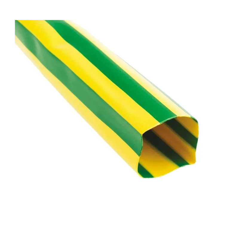 TE Connectivity Heat Shrink Tubing Green Yellow 26 mm Sleeve Diameter x 1.5m Length 2:1 Ratio DCPT-26/13-45-1.5M