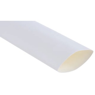 TE Connectivity Heat Shrink Tubing White 25.4 mm Sleeve Diameter x 1.2m Length 2:1 Shrink Ratio RNF-100-1-9-STK