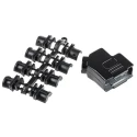 MH Connectors Zinc Angled D-Sub Backshell, 9 Way Strain Relief, Series MHD45ZK-BK MHD45ZK-BK