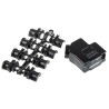 MH Connectors Zinc Angled D-Sub Backshell, 9 Way Strain Relief, Series MHD45ZK-BK MHD45ZK-BK