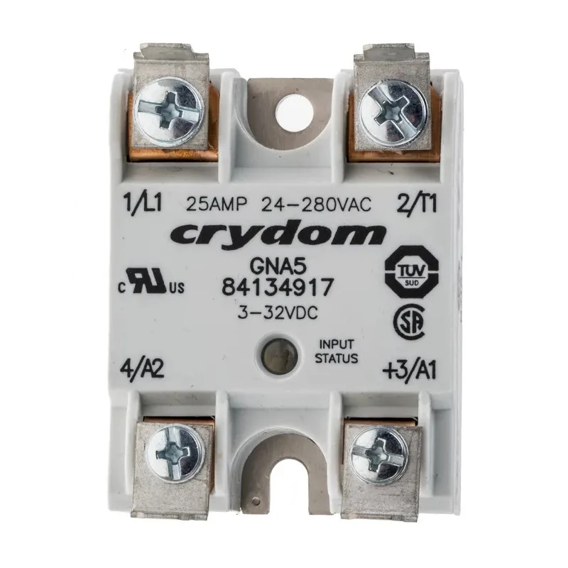Crydom Solid State Relay, Panel Mount, 25 A Load Current, 280 V AC Load, 32 V DC Control GNA5