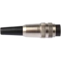 Lumberg 5-Pole Straight M16 DIN Plug Shielded Copper Zinc Alloy Housing Brass Contacts Gold over Silver Plating 250V SV 50/6