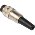 Lumberg 5-Pole Straight M16 DIN Plug Shielded Copper Zinc Alloy Housing Brass Contacts Gold over Silver Plating 250V SV 50/6