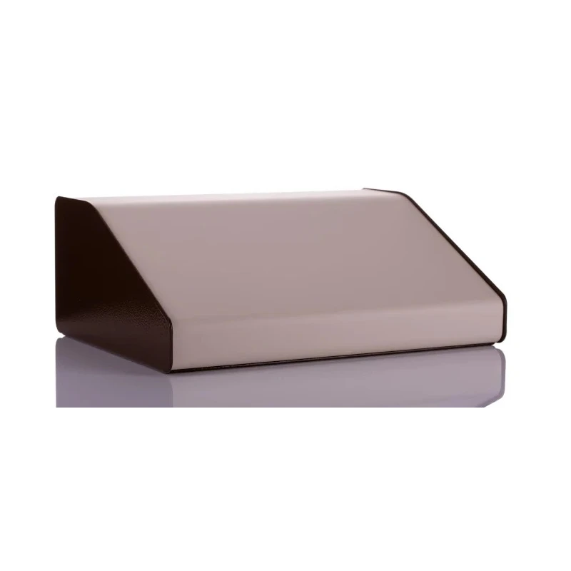 CAMDENBOSS Aluminium Sloped Front Desktop Enclosure Brown Beige 210 mm x 381 mm x 106 mm RTM2703-BR/B