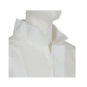 3M White Unisex Disposable Visitor Coat Size L with Zipper Closure Model 4440ZL