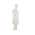 3M White Unisex Disposable Visitor Coat Size L with Zipper Closure Model 4440ZL