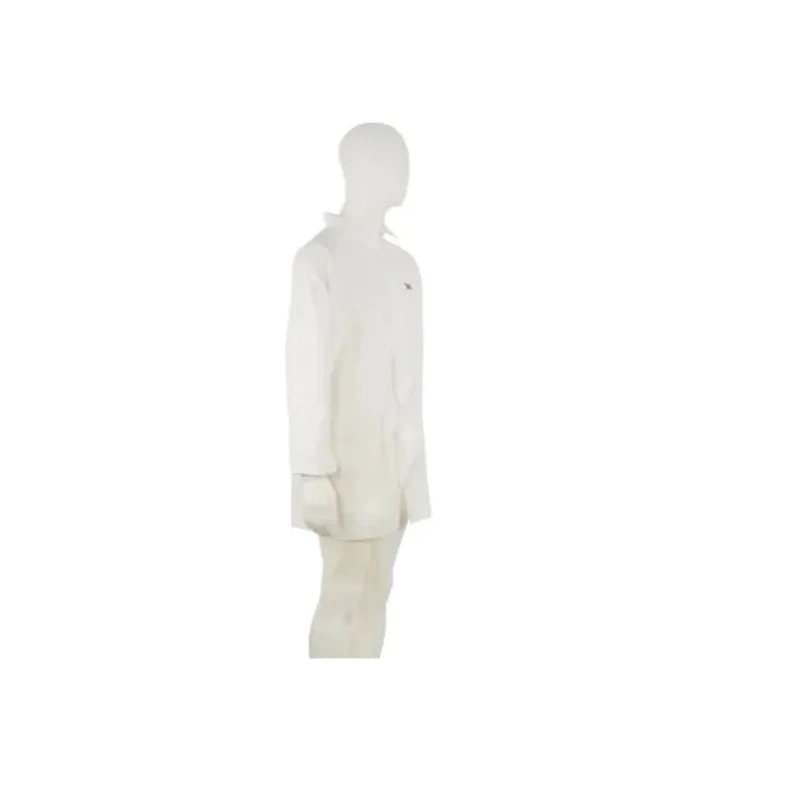 3M White Unisex Disposable Visitor Coat Size L with Zipper Closure Model 4440ZL