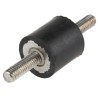 RS PRO M6 Anti-Vibration Mount Male to Male Bobbin Natural Rubber 22kg Compression 20mm OD 20mm Height 171-2570