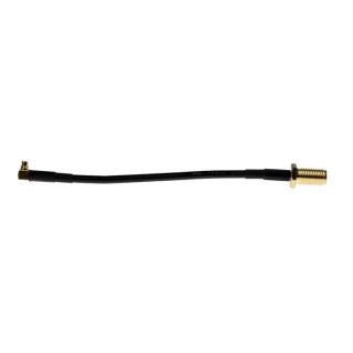 LPRS Coaxial Cable Male Right Angle to Female Straight 100 mm 50 Ω LPRS-MMCX-R-M-100-SMA-S-F-B