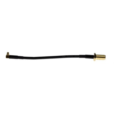 LPRS Coaxial Cable Male Right Angle to Female Straight 100 mm 50 Ω LPRS-MMCX-R-M-100-SMA-S-F-B
