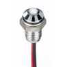 RS PRO White Panel Mount Indicator, 10.8V dc - 13.2V dc, 20mA, Lead Wire Termination, IP67, Prominent Bezel 171-3760