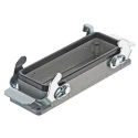 RS PRO Heavy Duty Power Connector Housing Bulkhead Mount Die Cast Aluminium IP65 2 Lever Locking 24B Series 171-5717