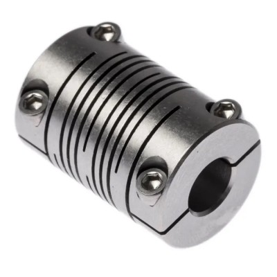 Huco Stainless Steel 6-Beam Clamp Coupler 19.1 mm Outside Diameter 8 mm Bore Size 28 mm Length 703.19.2828