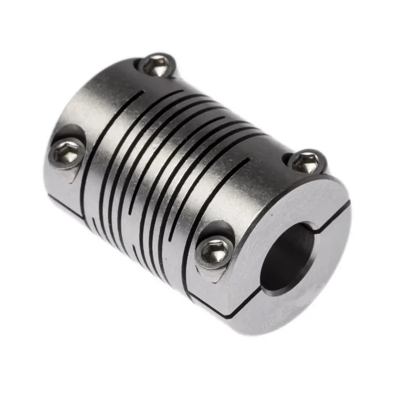 Huco Stainless Steel 6-Beam Clamp Coupler 19.1 mm Outside Diameter 8 mm Bore Size 28 mm Length 703.19.2828