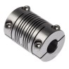 Huco Stainless Steel 6-Beam Clamp Coupler 19.1 mm Outside Diameter 8 mm Bore Size 28 mm Length 703.19.2828