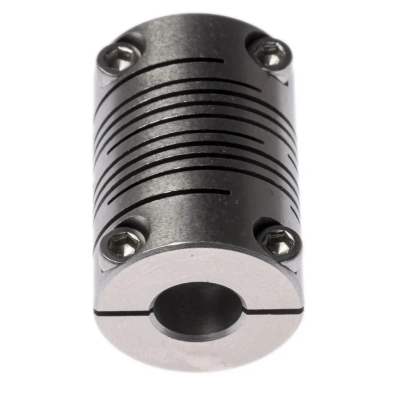 Huco Stainless Steel 6-Beam Clamp Coupler 19.1 mm Outside Diameter 8 mm Bore Size 28 mm Length 703.19.2828