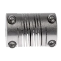 Huco Stainless Steel 6-Beam Clamp Coupler 19.1 mm Outside Diameter 8 mm Bore Size 28 mm Length 703.19.2828