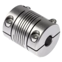 Huco Stainless Steel Clamp Flexible Coupler 25.4 mm OD 8 mm Bore x 31.8 mm Length Torque 6 Nm Maximum Speed 5000 721.25.2828