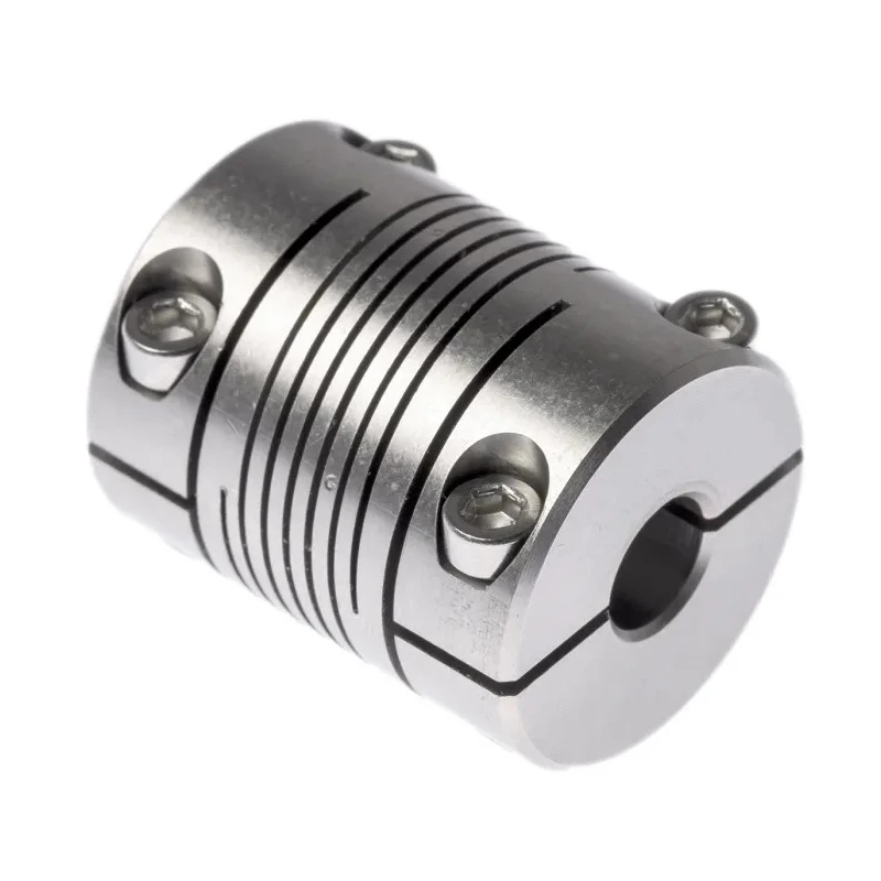 Huco Stainless Steel Clamp Flexible Coupler 25.4 mm OD 8 mm Bore x 31.8 mm Length Torque 6 Nm Maximum Speed 5000 721.25.2828
