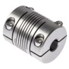 Huco Stainless Steel Clamp Flexible Coupler 25.4 mm OD 8 mm Bore x 31.8 mm Length Torque 6 Nm Maximum Speed 5000 721.25.2828