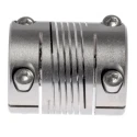 Huco Stainless Steel Clamp Flexible Coupler 25.4 mm OD 8 mm Bore x 31.8 mm Length Torque 6 Nm Maximum Speed 5000 721.25.2828