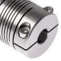 Huco Stainless Steel Clamp Flexible Coupler 25.4 mm OD 8 mm Bore x 31.8 mm Length Torque 6 Nm Maximum Speed 5000 721.25.2828