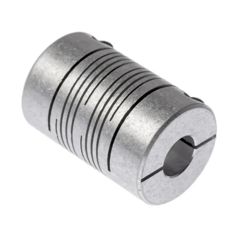 Huco Aluminium Clamp Flexible Coupler 25 mm OD 10 mm Bore 38.1 mm Length 6-Beam Clamp Style 707.25.3232