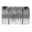 Huco Aluminium Clamp Flexible Coupler 25 mm OD 10 mm Bore 38.1 mm Length 6-Beam Clamp Style 707.25.3232
