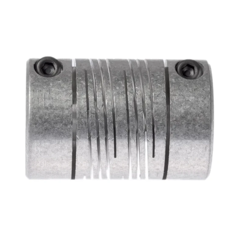 Huco Aluminium Clamp Flexible Coupler 25 mm OD 10 mm Bore 38.1 mm Length 6-Beam Clamp Style 707.25.3232
