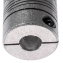 Huco Aluminium Clamp Flexible Coupler 25 mm OD 10 mm Bore 38.1 mm Length 6-Beam Clamp Style 707.25.3232