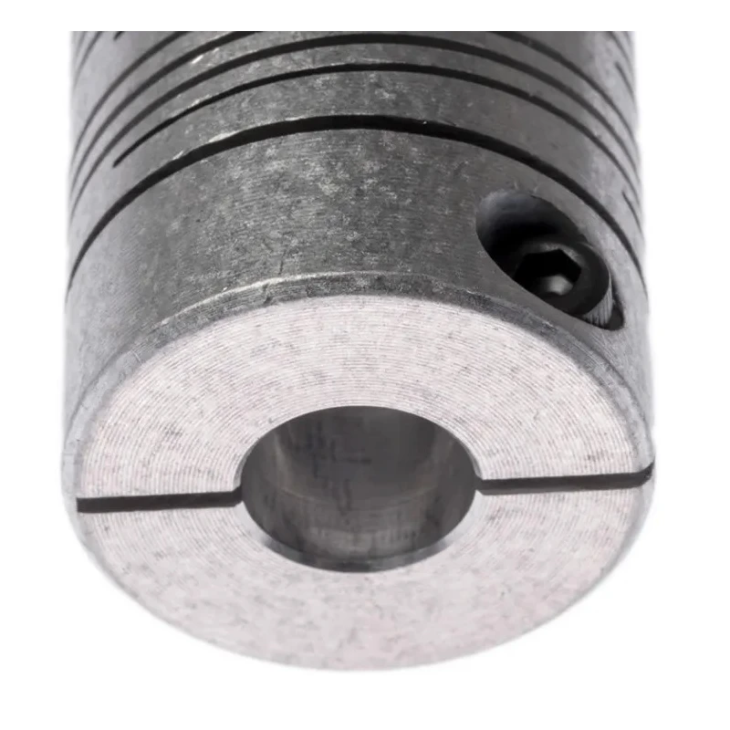 Huco Aluminium Clamp Flexible Coupler 25 mm OD 10 mm Bore 38.1 mm Length 6-Beam Clamp Style 707.25.3232