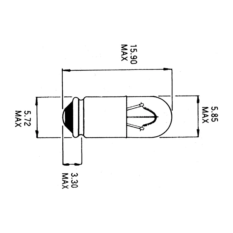 Orbitec Indicator Light Clear 220V 2mA 20000h T1 Lamp Designation OR NMG 220