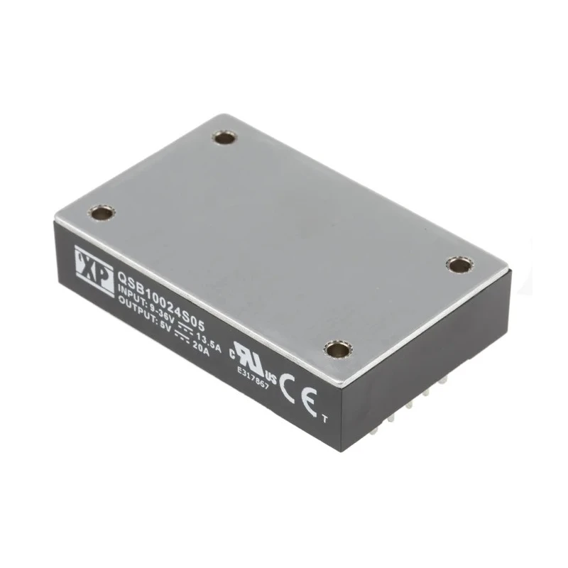 XP Power QSB100 DC/DC Converter 5V DC 20mA 9V to 36V Input 350W Through Hole SIP Package 