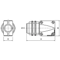 Jaeger Circular Connector 6 Contacts Cable Standard Female IP50 IP54 15A 5320 060 06
