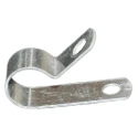 RS PRO Silver Aluminium Cable Clip 14.3 mm Max Bundle Diameter Screw Fixing 9.5 mm Width 172-0829