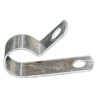 RS PRO Silver Aluminium Cable Clip 14.3 mm Max Bundle Diameter Screw Fixing 9.5 mm Width 172-0829