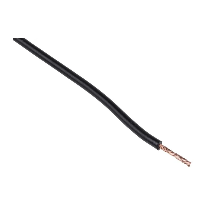 Alpha Wire FlexiVolt Series Black Hook Up Wire 23 AWG 66 x 0.07 mm Core Strands 100 m Length Polyvinyl Chloride 285-7763
