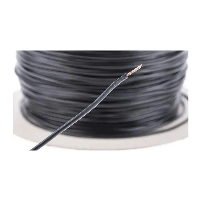 Alpha Wire FlexiVolt Series Black Hook Up Wire 23 AWG 66 x 0.07 mm Core Strands 100 m Length Polyvinyl Chloride 285-7763