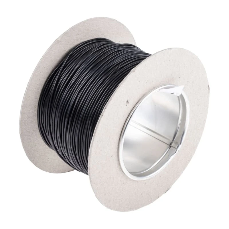 Alpha Wire FlexiVolt Series Black Hook Up Wire 23 AWG 66 x 0.07 mm Core Strands 100 m Length Polyvinyl Chloride 285-7763