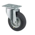 Tente Braked Swivel Castor 70 kg Capacity 100 mm Wheel Diameter Solid Rubber 3477DYR100P62