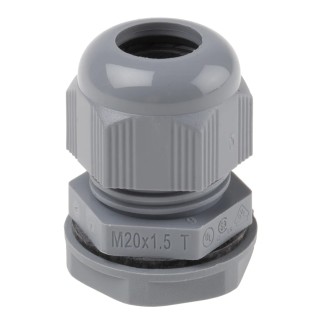 Alpha Wire FIT Wire Management Series Grey Chloroprene Rubber, Polyamide Cable Gland, M20 Thread, 6 mm min., 12 PMC20 SL080