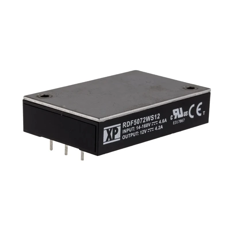 XP Power DC/DC Converter SIP Through Hole 12V DC Output 4.2mA 14-160V DC Input 50W Efficiency 87% RDF50