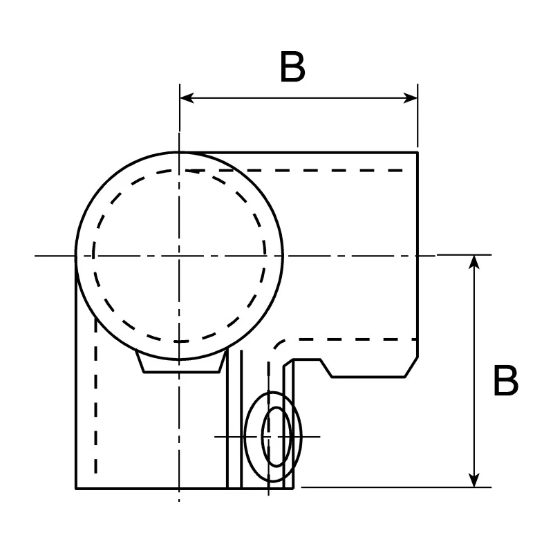 RS PRO 3-Way Connector Connecting Component Cast Iron Compatible Tube Size 48.3 mm 286-3415