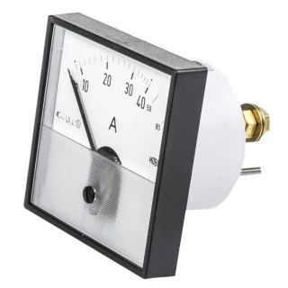HOBUT Analogue Panel Ammeter 80 A AC Moving Iron, 72 mm x 72 mm PD72MIS40A2/1-001