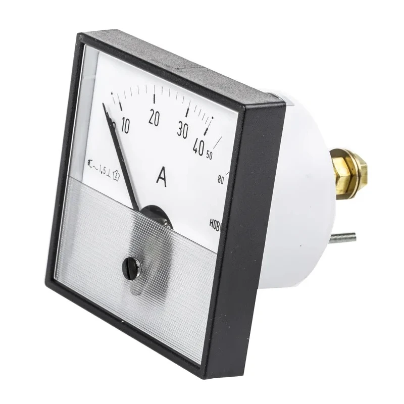 HOBUT Analogue Panel Ammeter 80 A AC Moving Iron, 72 mm x 72 mm PD72MIS40A2/1-001