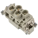 HARTING Heavy Duty Power Connector Insert Han K Series Male 80A 830V, Silver-Plated Copper Alloy Contacts 09380062611