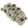 HARTING Heavy Duty Power Connector Insert Han K Series Male 80A 830V, Silver-Plated Copper Alloy Contacts 09380062611