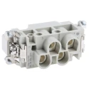 HARTING Heavy Duty Power Connector Insert Han K Series Male 80A 830V, Silver-Plated Copper Alloy Contacts 09380062611