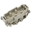 HARTING Heavy Duty Power Connector Insert Han K Series Male 80A 830V, Silver-Plated Copper Alloy Contacts 09380062611