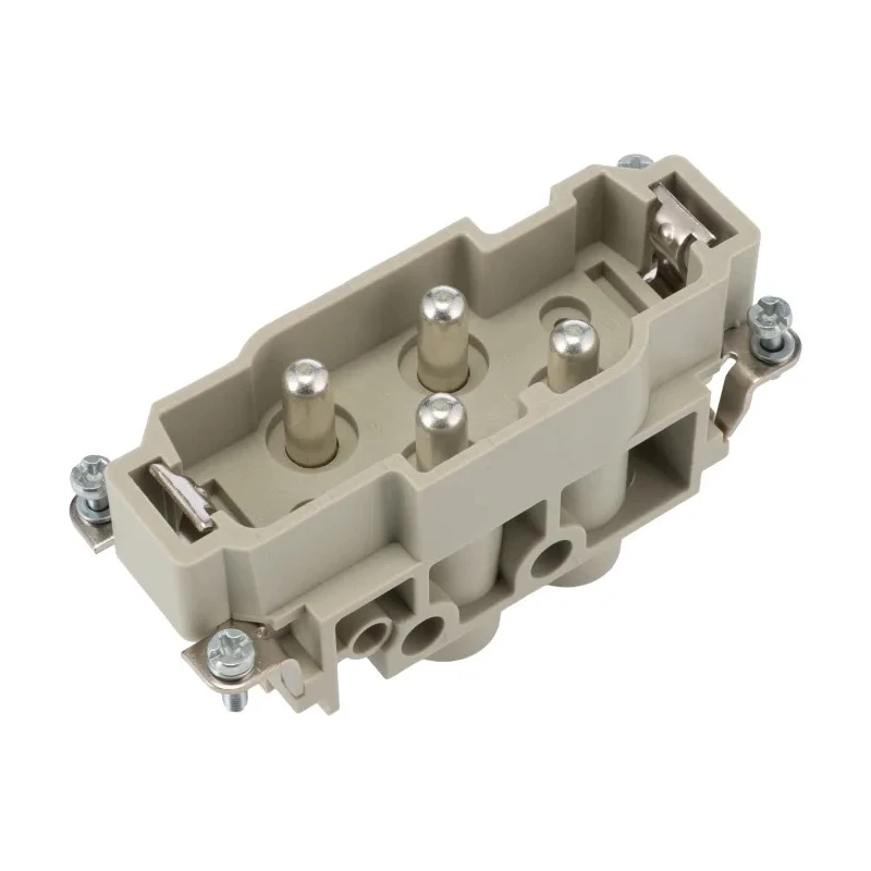HARTING Heavy Duty Power Connector Insert Han K Series Male 80A 830V, Silver-Plated Copper Alloy Contacts 09380062611